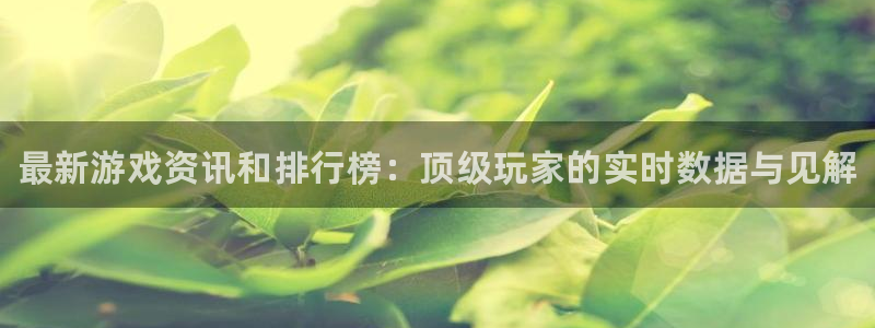 多彩娱乐平台官方网站：最新游戏资讯和排行榜：顶级玩家的实时数