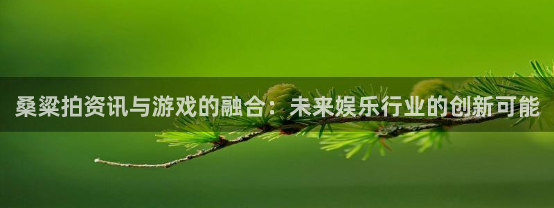 多彩娱乐app下载：桑粱拍资讯与游戏的融合：未来娱乐行业的创