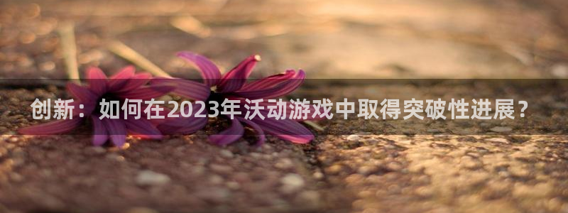 多彩娱乐娱乐是真的吗：创新：如何在2023年沃动游戏中取得突